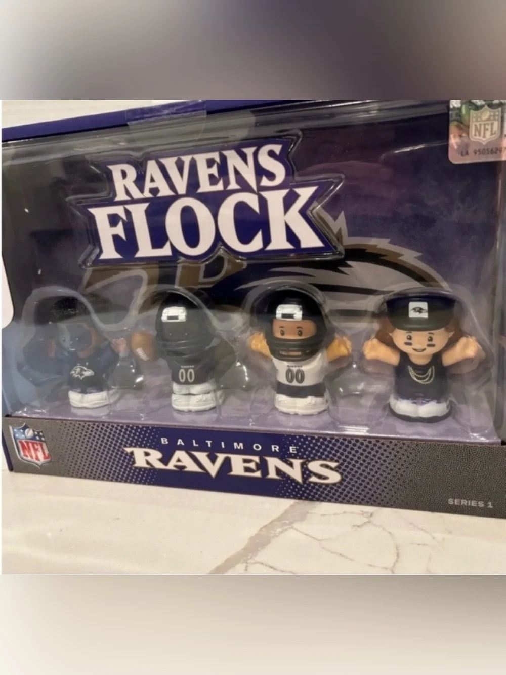 Fisher Price Little People NEW SEALED NFL Baltimore Ravens Ravens Flock Series 1
